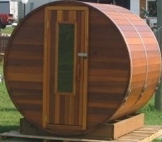  Barrel Sauna Kit - Outdoor Barrel Sauna Room 7' x 7' - Electric Heater 