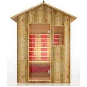  Outdoor Bamboo FIR Far Infrared Sauna Spa, 3 Person, All Weather Design 