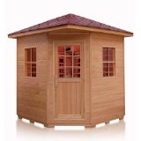 4 Person Outdoor Hemlock Wood Far Infrared Sauna 
