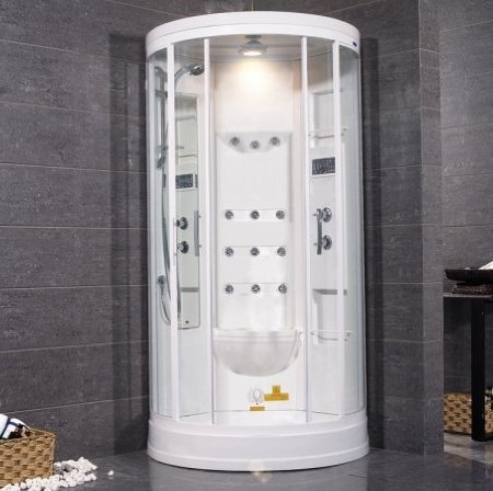 Sliding Door Steam Sauna Shower with Bath Tub Size: 85" x 40" x 40" 
